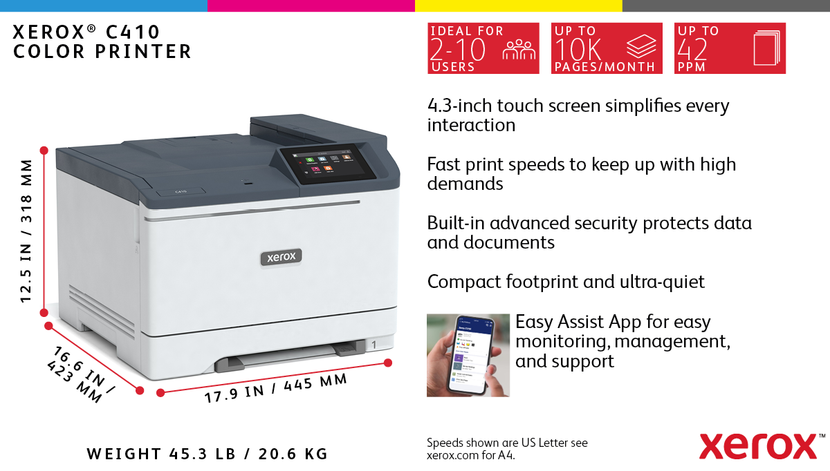 At Glance for Xerox C410