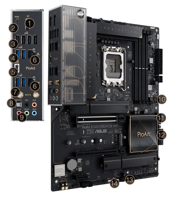 ASUS ProArt B760-CREATOR WiFi Intel LGA 1700(13th and 12th ASUS ProArt B760-CREATOR WiFi Intel LGA 1700(13th and 12th