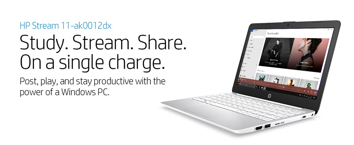 Windowsノート本体 hp stream 11-ak0010TU Celeron Free Shipping! \HP Stream 11.6\\ Laptop - Intel Celeron N4020, 4GB