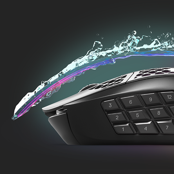 SteelSeries Aerox 9 Wireless Ultra Lightweight Honeycomb Water Resistant  RGB Optical Gaming Mouse With 18 Programmable Buttons 