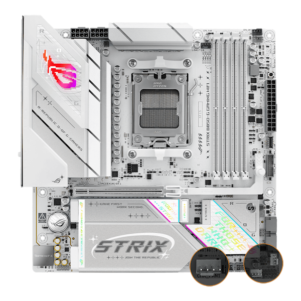 Strix B850-G Gehäuselüfterpositionen