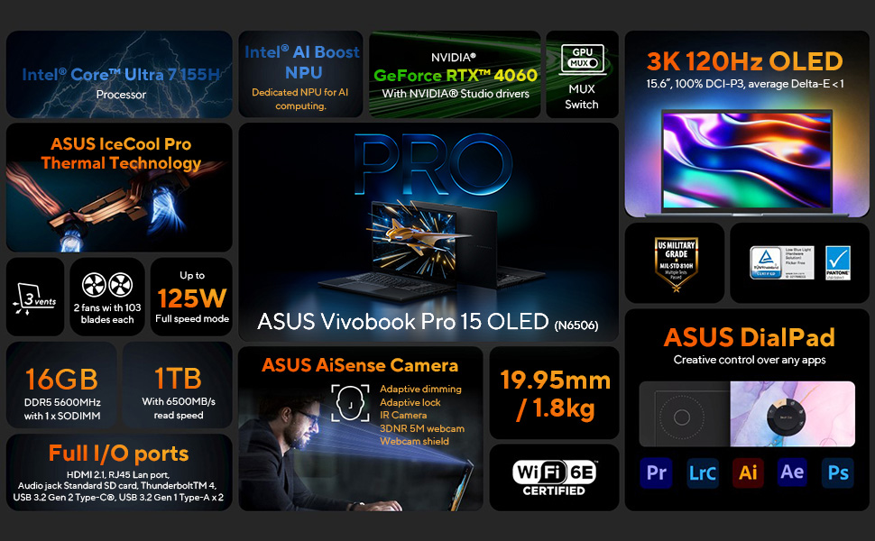 Buy ASUS Vivobook Pro 15 OLED (N6506) | For-Home | Laptops | ASUS