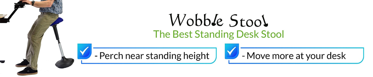 WOBBLE STOOL Standing Desk Chair ergonomic tall adjustable height sit  stand-up office balance drafting bar swiveling leaning perch perching high