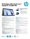 HP Pavilion x360 14 inch 2-in-1 Laptop PC 14-ek0013dx datasheet