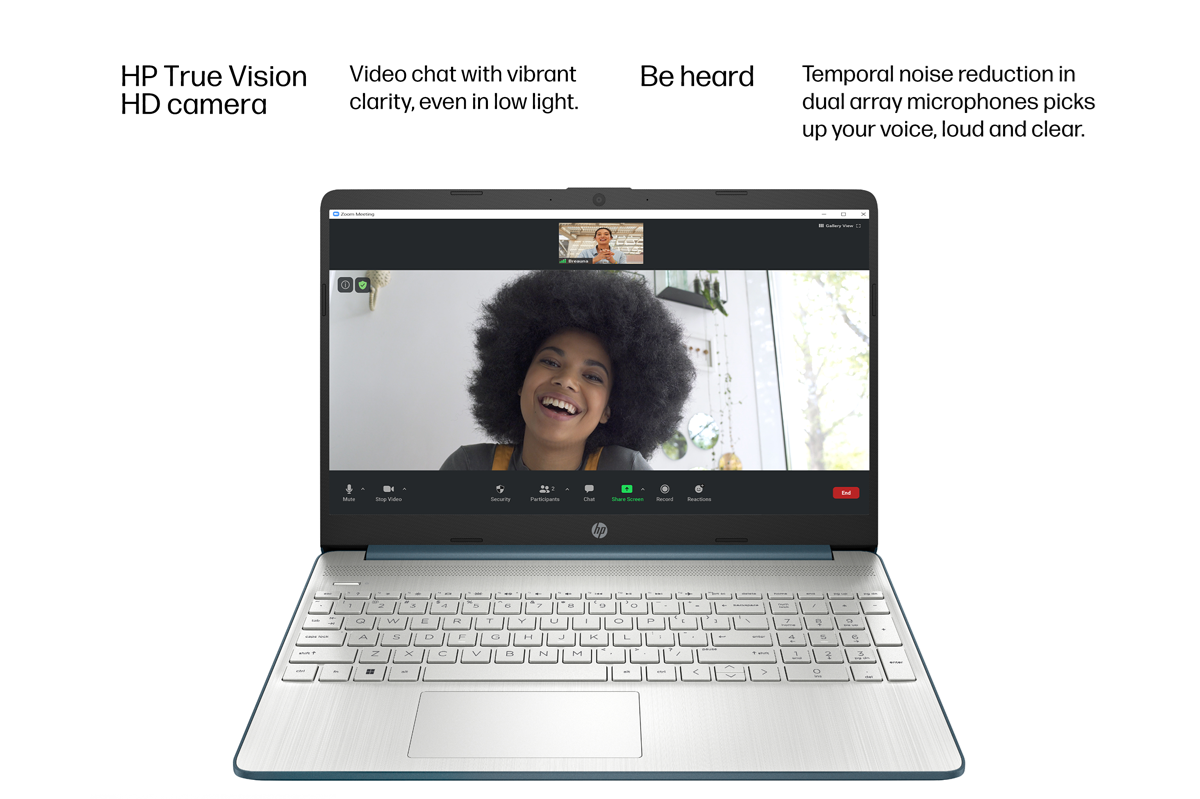 HP 15 shows video call