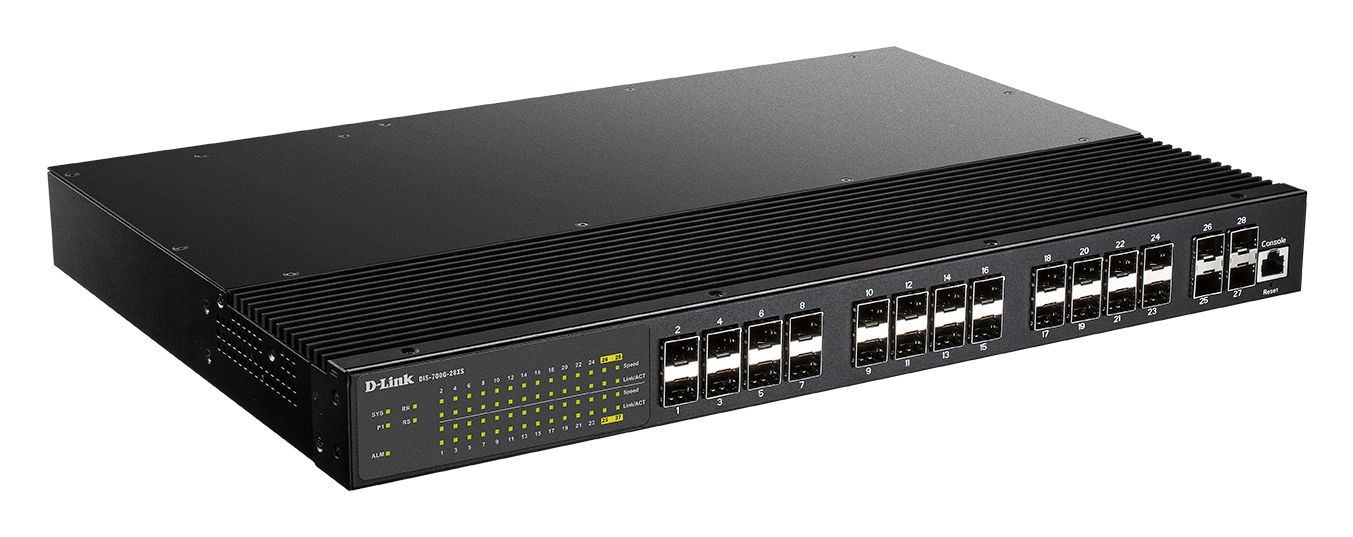 folie 1 von 3, vergrößern, dis‑700g‑28xs industrial layer 2+ gigabit managed switch with 10g sfp+ slots