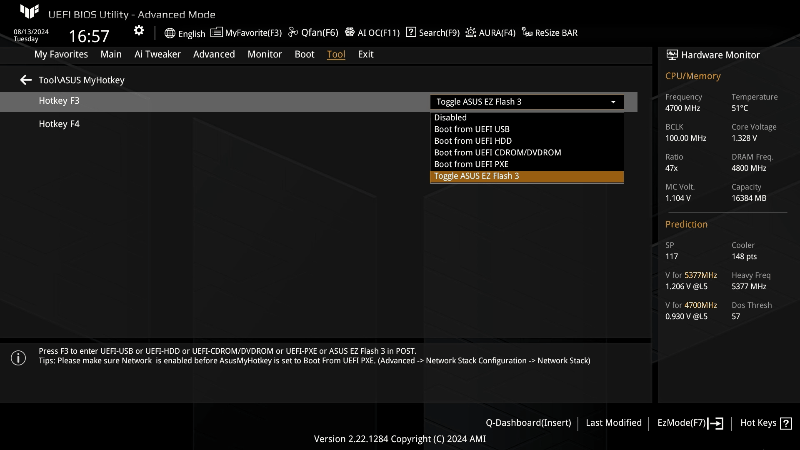 A short video to show that ASUS MyHotkey can setup through BIOS.
