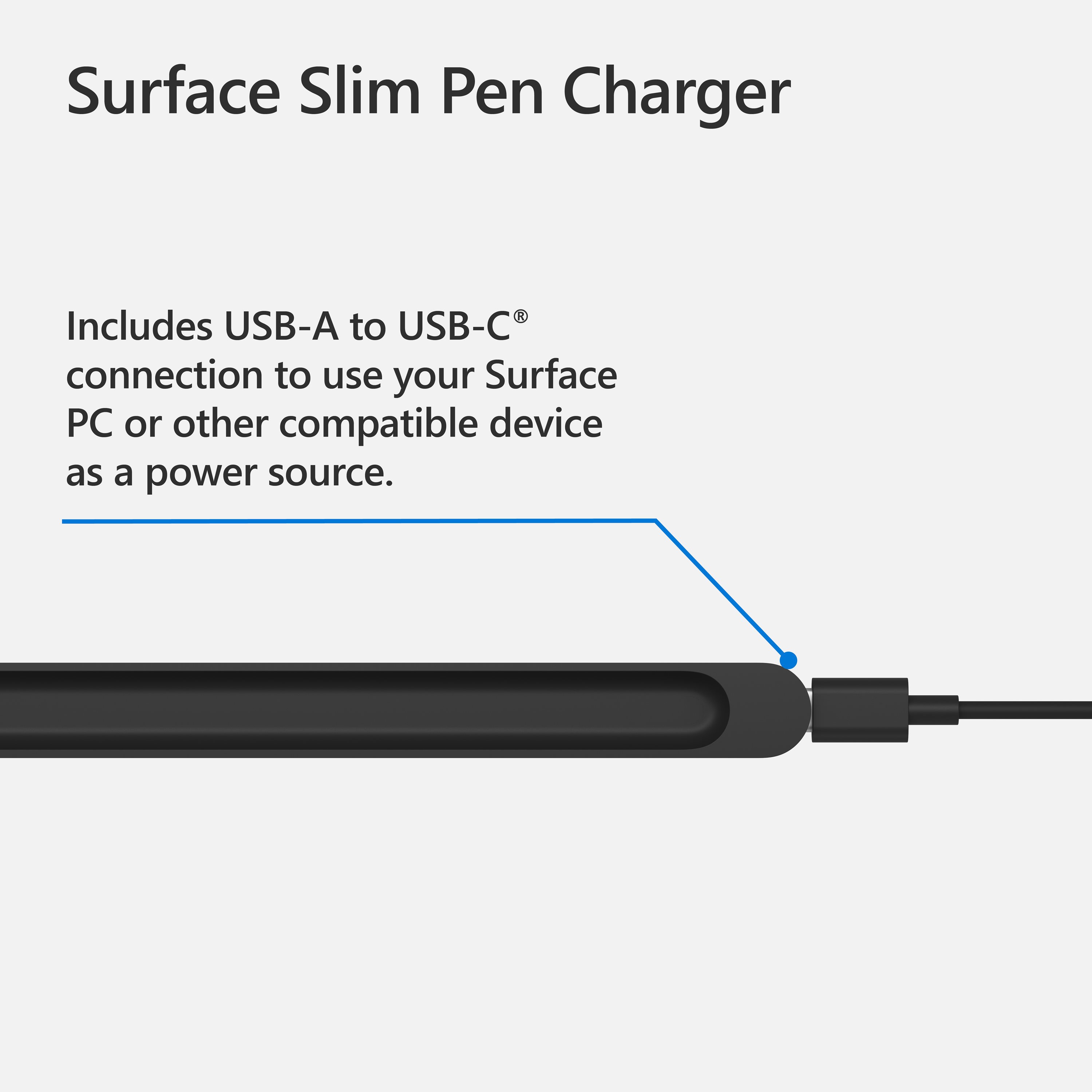 Microsoft 8X3 00002 Microsoft Surface Slim Pen Charger Wireless