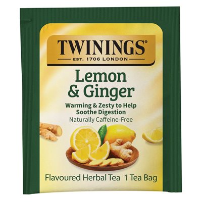 Twinings® Lemon & Ginger Herbal Tea Bags, 50 CT