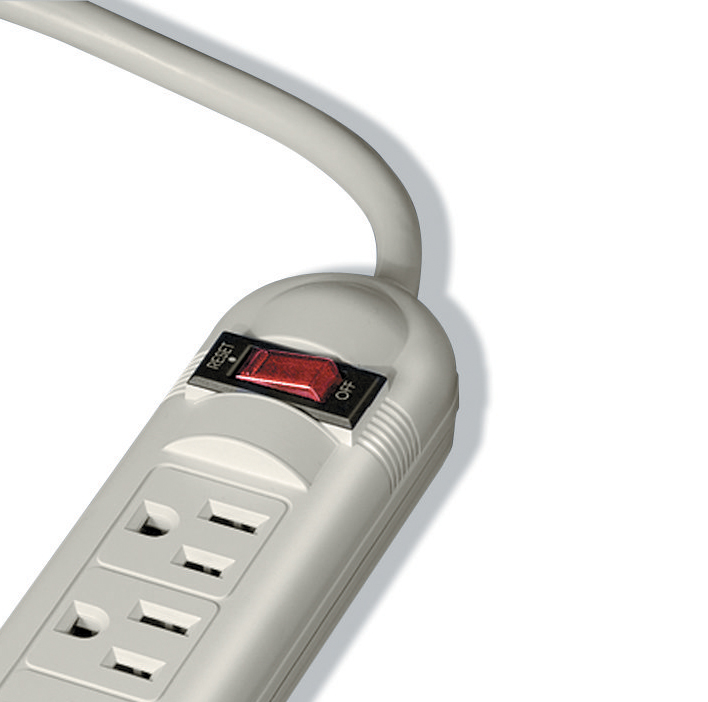 Fellowes 6 Outlet Power Strip 15ft. Cord Platinum