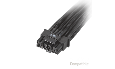 PCIe® 5.0 600 W power cable with ATX 3.0 compatible logo