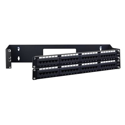 Wall mount a patch panel or network switch while providing hinged access to the back of the device(s)