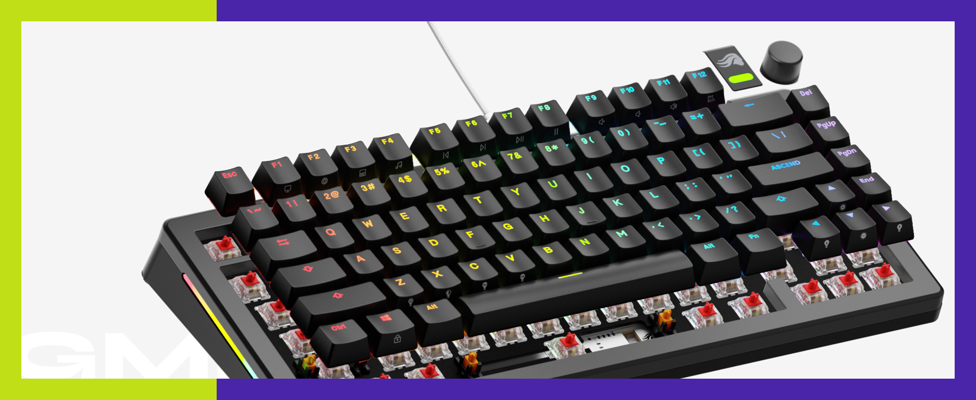 Magegee Keyboard Glorious GMMK 3 HE 75% Prebuilt RGB Wired Mechanical ...