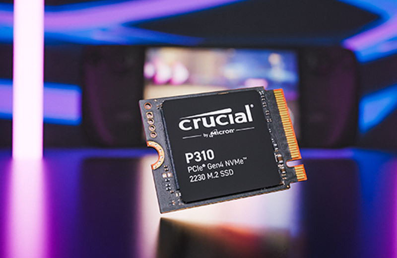 Crucial P310 1TB PCIe Gen4 2230 NVMe M.2 SSD - Up to 7,100