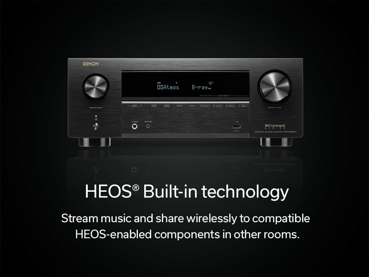 Denon AVR X2800H (95W X 7) 7.2 Ch. with HEOS and Dolby Atmos 8K