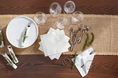 Vanity Fair Entertain Paper Napkins, Dinner Size, Classic White