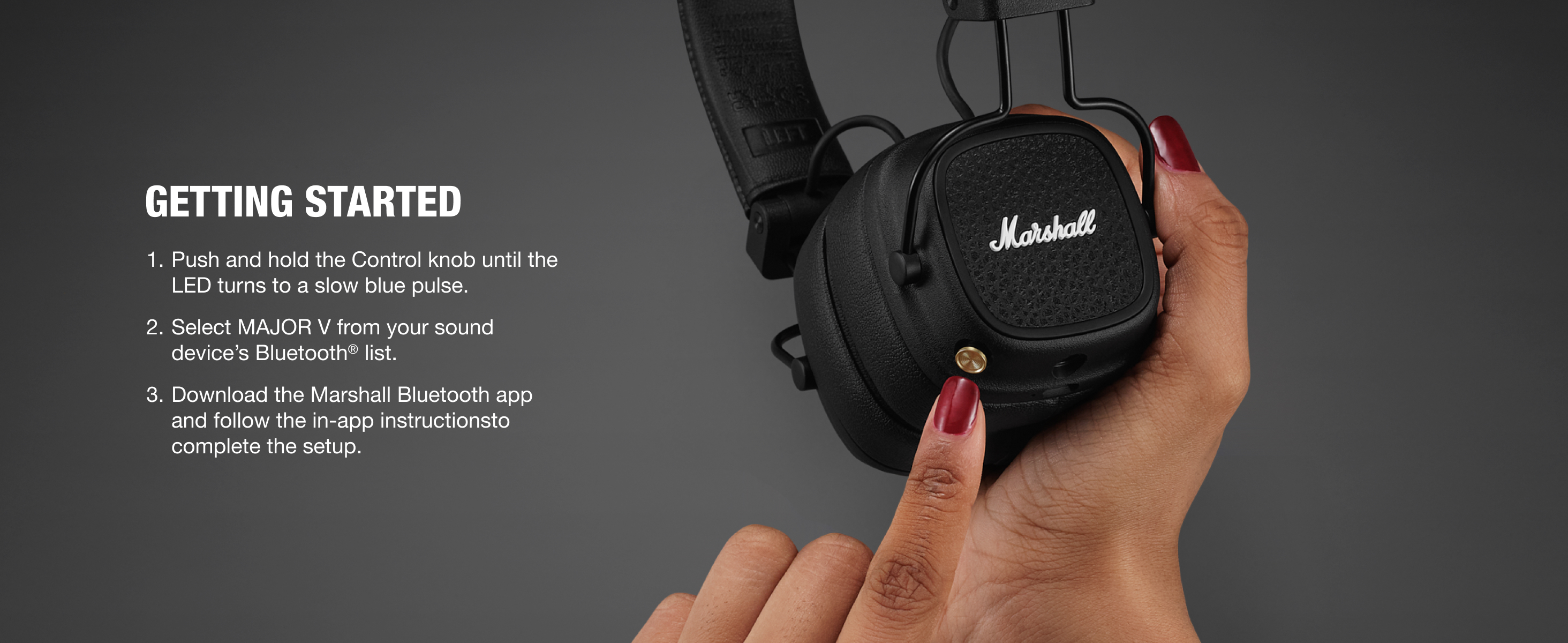 Buy Marshall Major V On-Ear Wireless Headphones - Black | Wireless