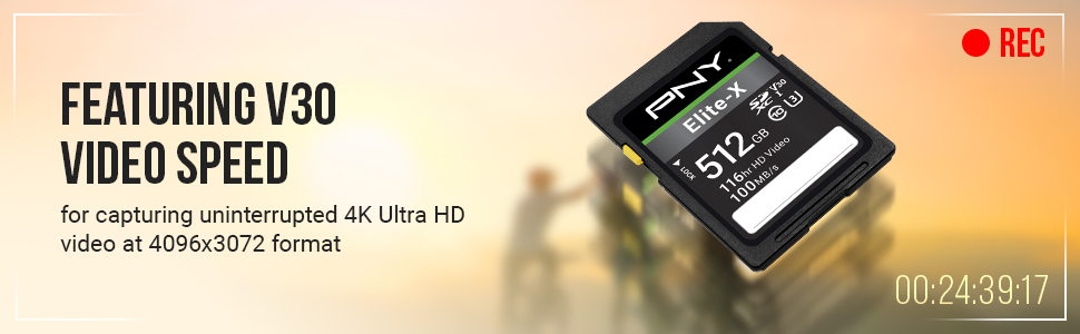 PNY Carte mémoire flash microSDXC Elite-X Classe 10 U3 V30 128 Go - 100  Mo/s, Classe 10, U3, V30, A1, 4K UHD, Full HD, UHS-I, Micro SD