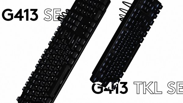 Logitech G 413 TKL SE Mechanical Gaming Keyboard - Compact, Pan Nordic QWERTY Layout - Black
