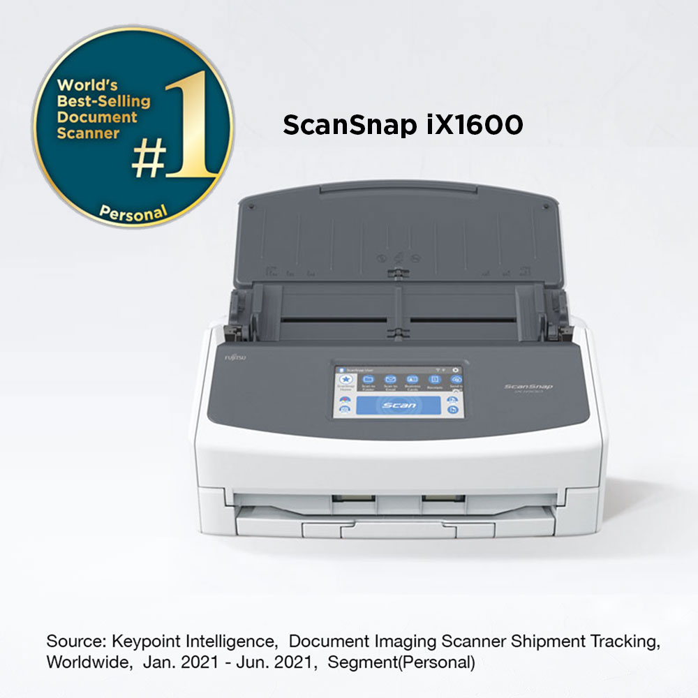 Fujitsu ScanSnap iX1600 Versatile Cloud Enabled Scanner, White