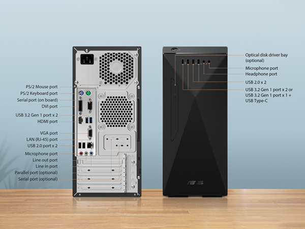 Asus S500MC-DH704 Desktop Computer - Intel Core i7 11th Gen i7