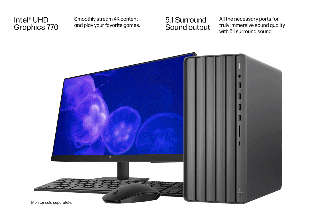 HP Envy Desktop, 9C9G5AA#ABA, Intel Core i7-13700, 32GB, 1TB SSD