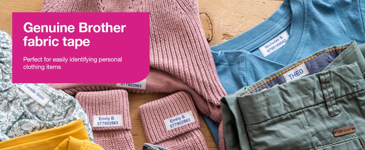 Genuine Brother fabric tape – perfect for easily identifying personal clothing items
