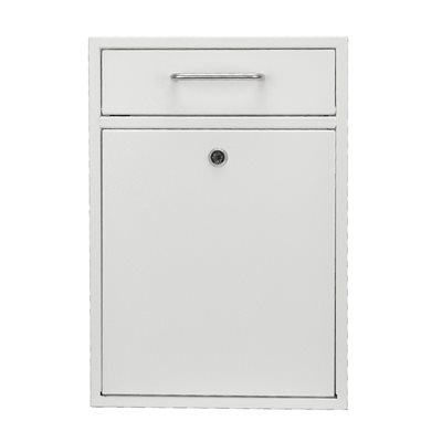 AdirOffice Ultimate Drop Box Wall-Mounted Mailbox (White, Large)