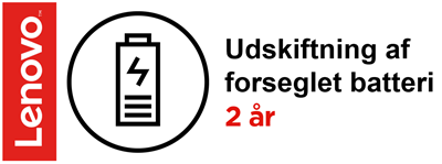 2 år Udskiftning af forseglet batteri