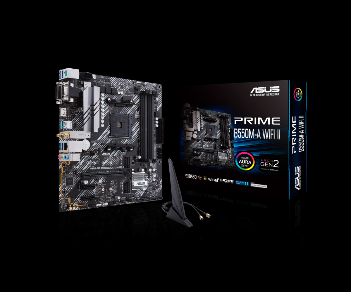 ASUS Prime B550M-A WiFi II AMD AM4 (3rd Gen Ryzen) Micro ATX