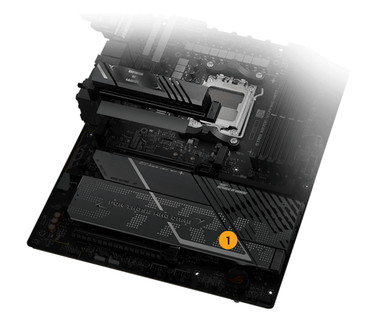 Strix X870E-H M.2-Kühlkörper und Backplate-Layout