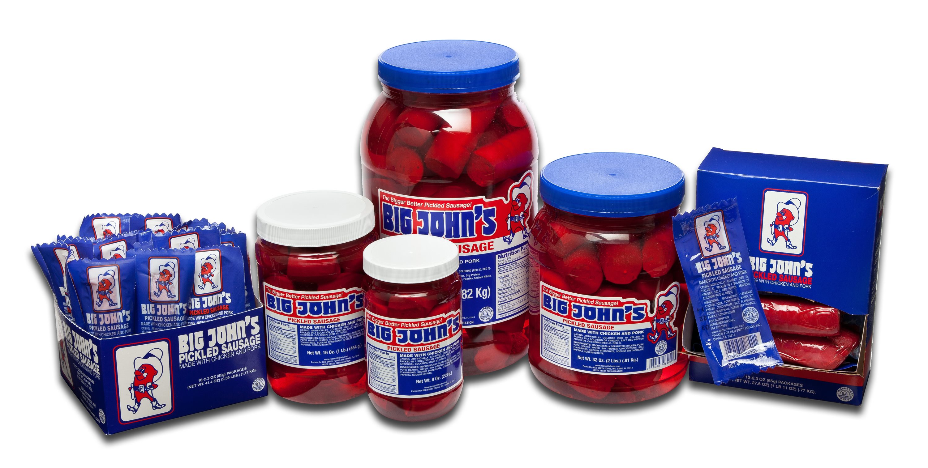 Big John's Red Hots Pickled Sausage - 32 oz jar