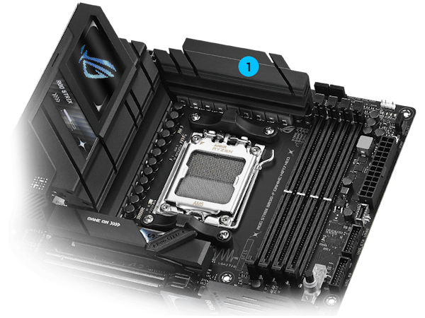 ROG STRIX B850-F GAMING WIFI7 Neo VRM Kühlungsdesign