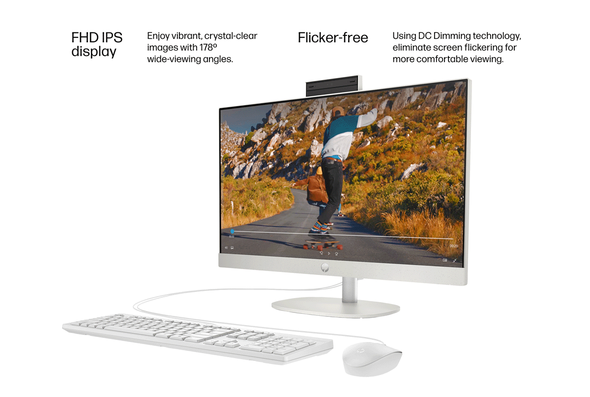 HP 23.8" All-in-One Desktop PC.