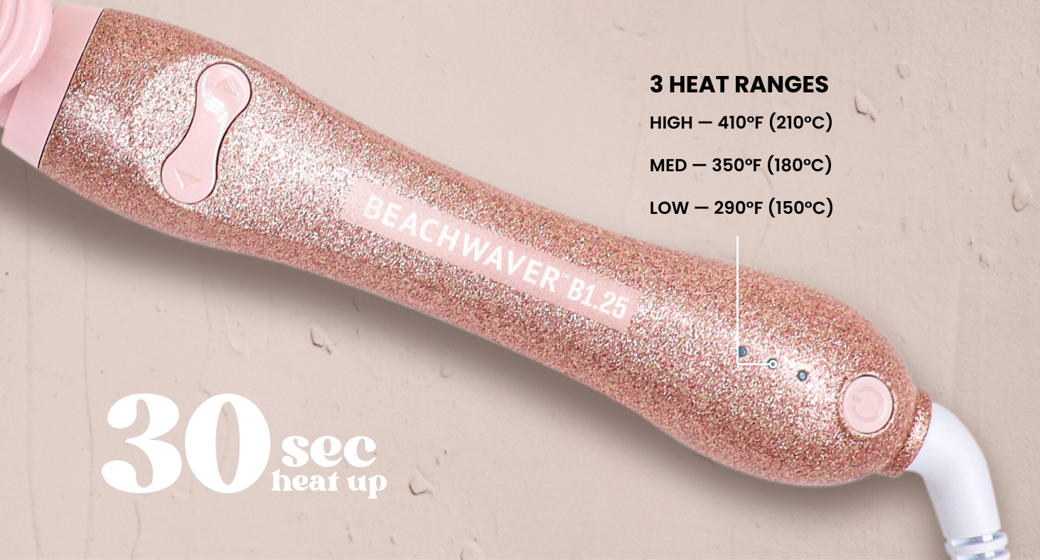 •NEW• The Beachwaver Co. Pink Glitter B1 Curling Rod 1.25” Glitter Pink Beach Waver B1 | Mercari main image 4