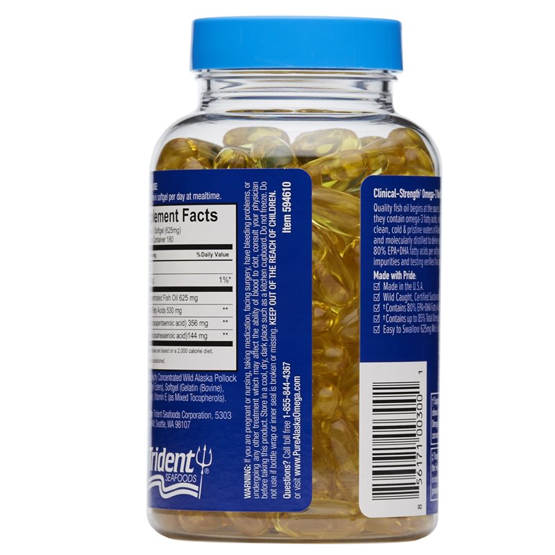 360 degree images of the Pure Alaska Omega Clinical Strength Alaskan Omega-3 dietary supplement product bottle 12