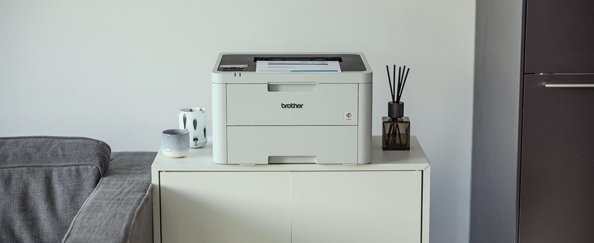 Brother HL-L3220CW on a cabinet