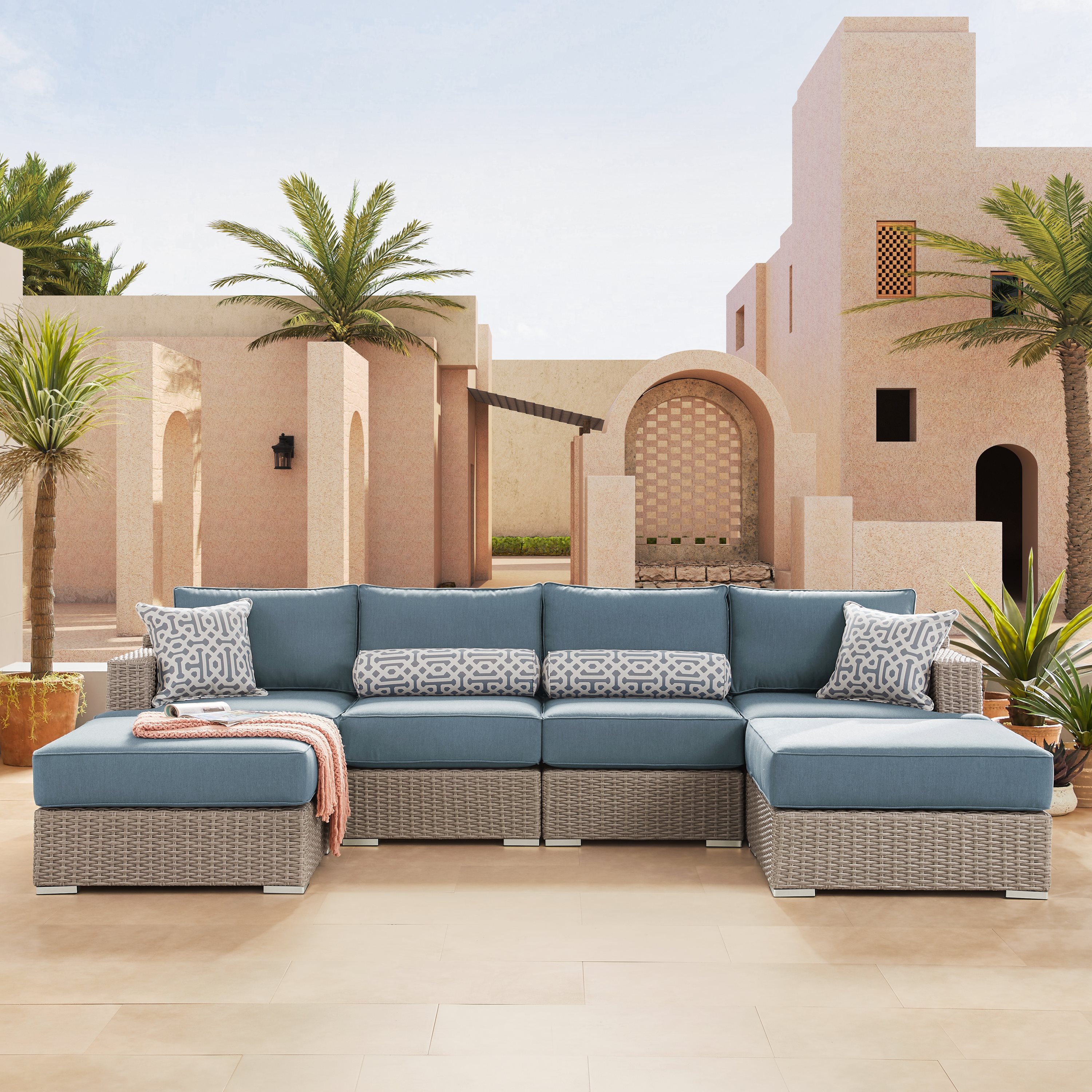 Sirio Niko 6-piece Modular Outdoor Patio Seating Set | Costco