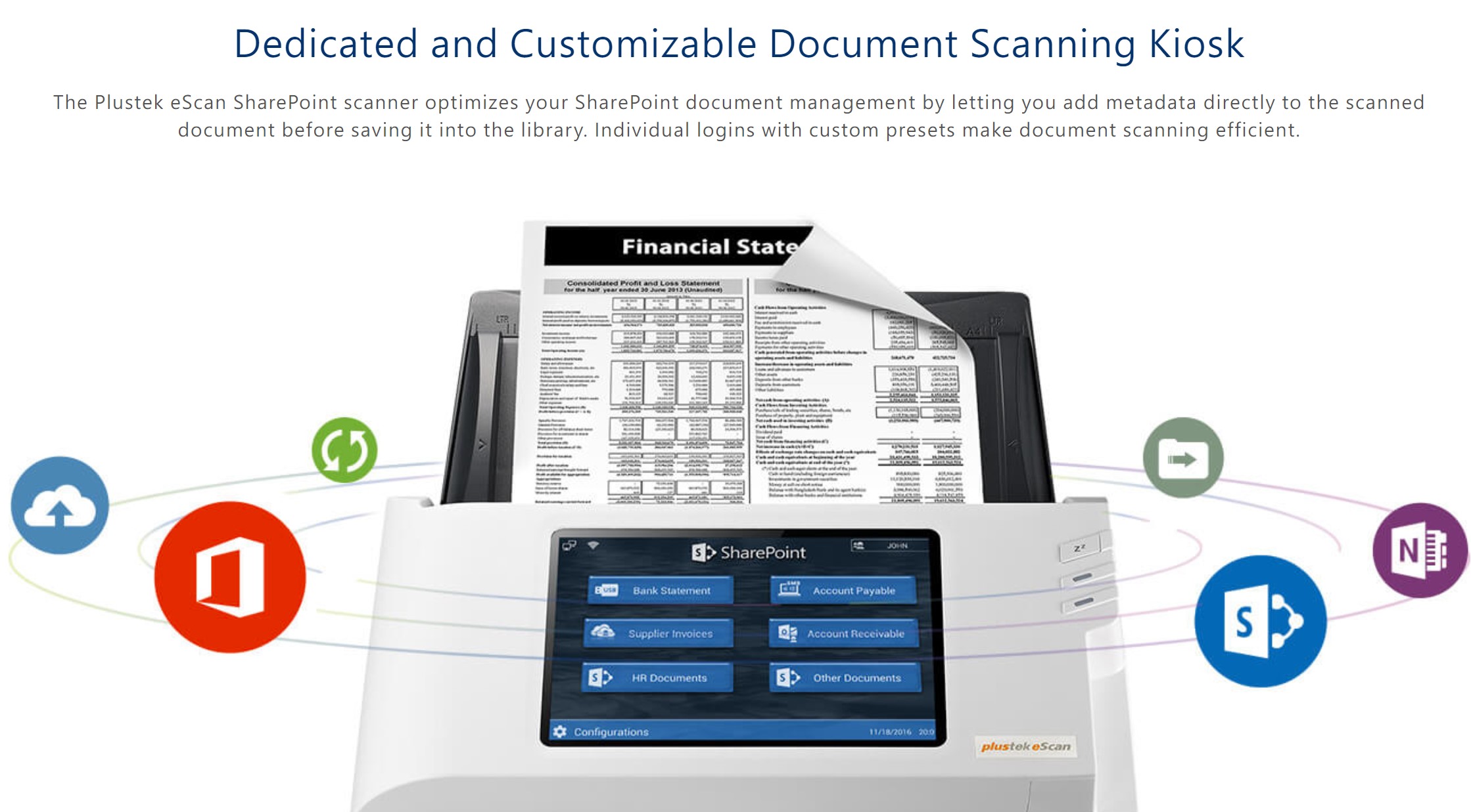 Escan A350 Plustek eScan A350 SharePoint - document scanner - desktop - USB 2.0 ...