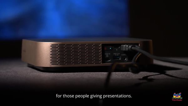 thumbnail video image 2 of ViewSonic M2 Portable Smart 1080p Mini Projector with Auto Focus Harman Kardon Bluetooth Speakers USB Type C 125% Rec. 709 HDR, 2 of 7