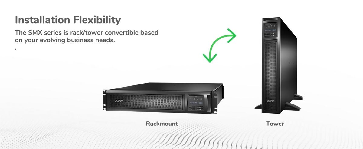 APC Smart-UPS SMX2200RMLV2U rack and tower view