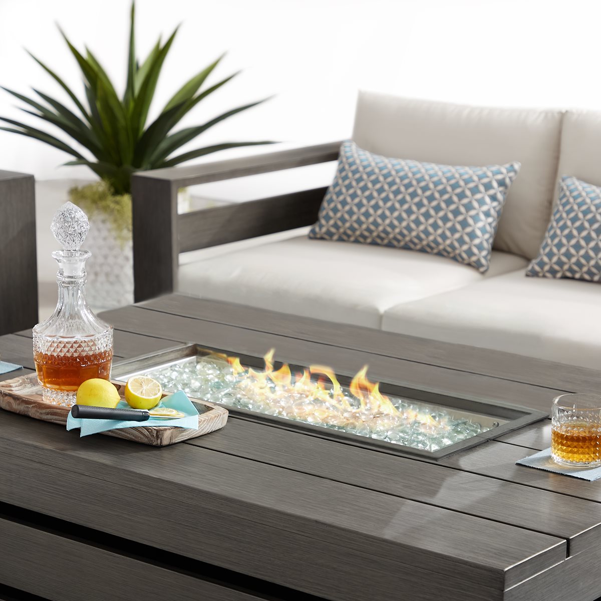 Whitney 5-piece Patio Conversation Set with Fire Table | Costco