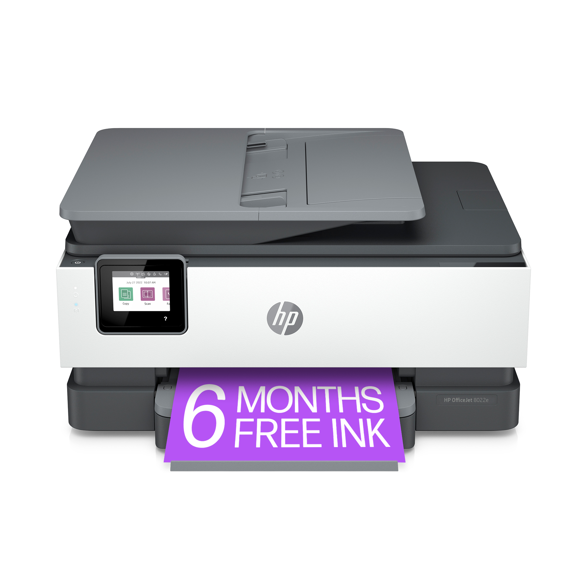 OfficeJet Color Months HP+ Free All-in-One with - HP Inkjet 8022e Ink Instant 6 Printer Wireless