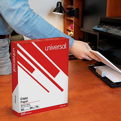 Universal Copy Paper, 8.5x11 Letter, White, 20lb, 92 Bright, 10+ Case  Pricing