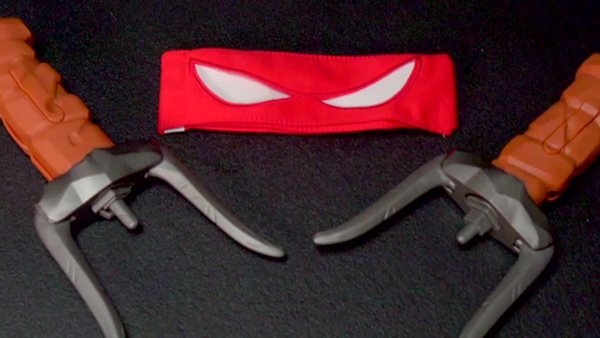 thumbnail video image 2 of Teenage Mutant Ninja Turtles Mutant Mayhem Raphael Sai's Basic Role Play Set by Playmates Toys. Be Your Favorite Action Figure Hero!, 2 of 8