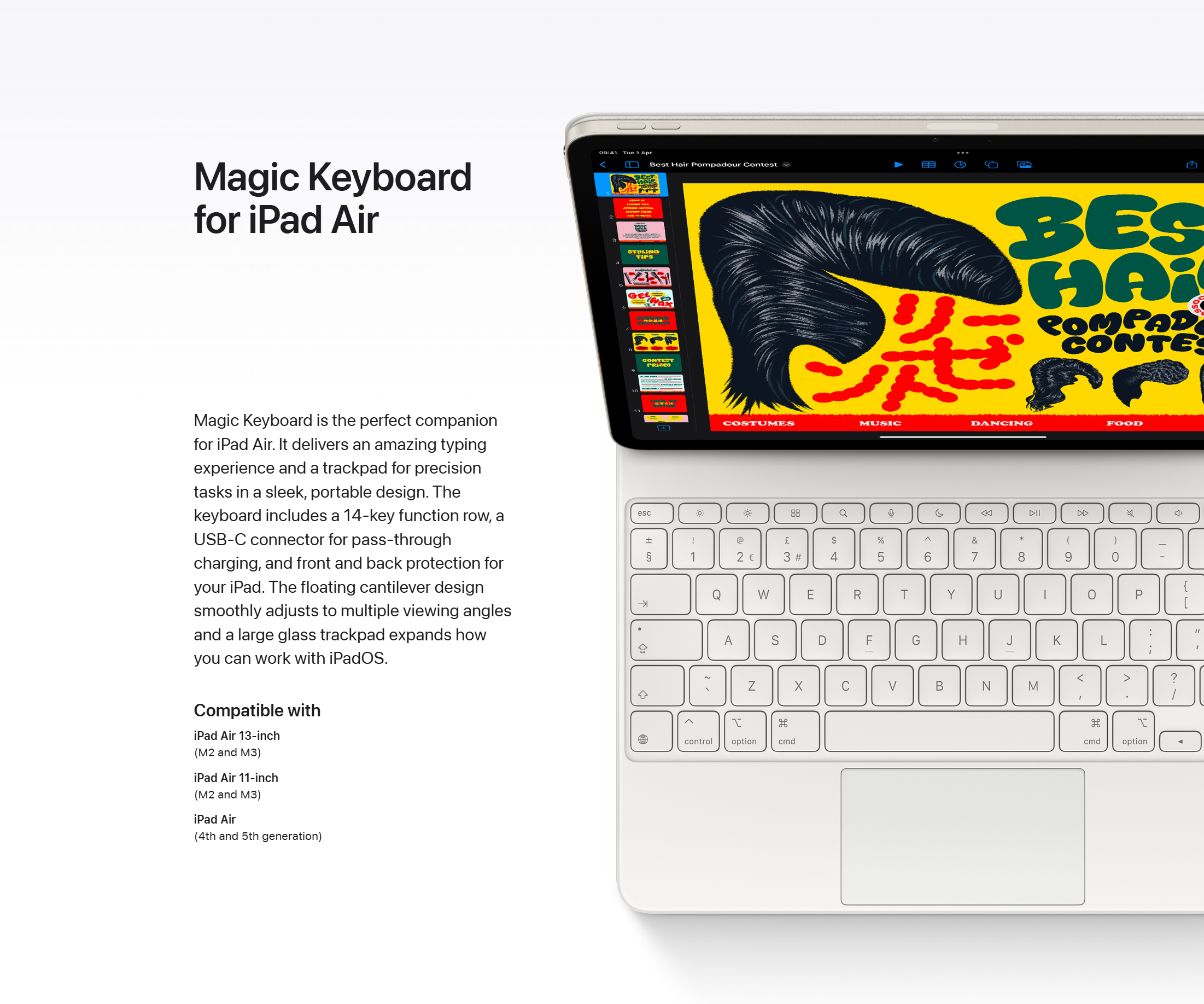 Buy Apple Magic Keyboard for iPad Air 11 Inch (M3) - White | iPad