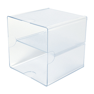 Deflecto Desk Cube with 4 Drawers, Clear Plastic