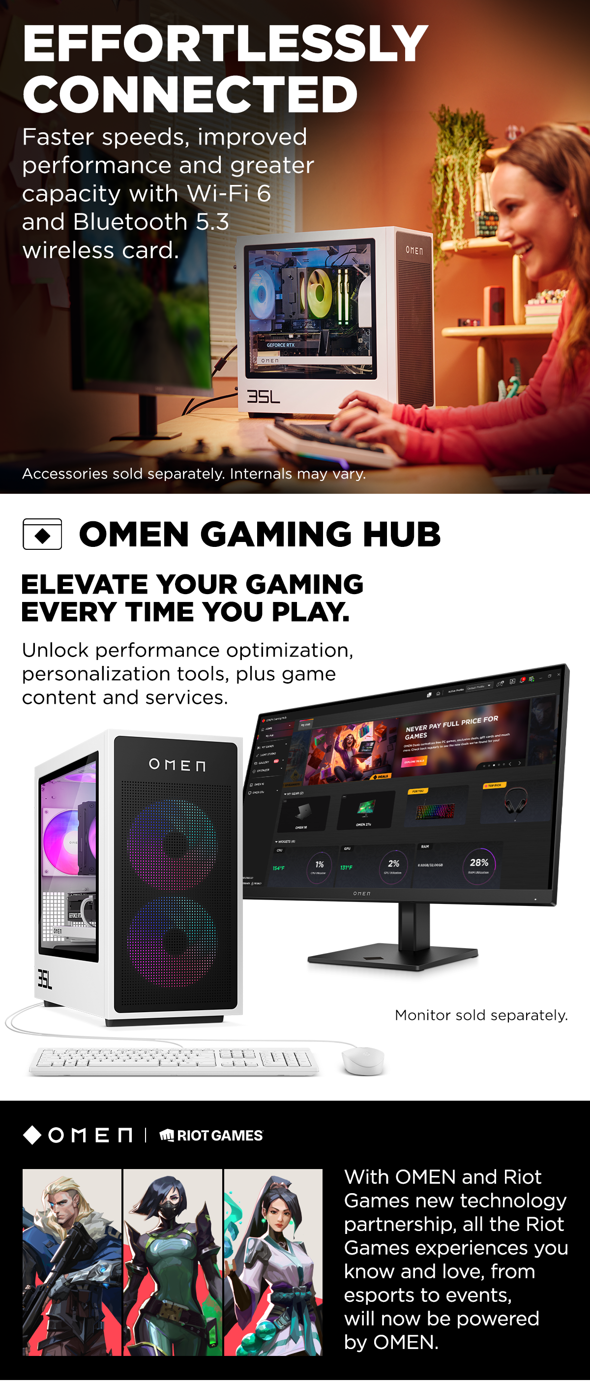 HP OMEN 35L Gaming Desktop AMD Ryzen 7 8700F 2024 16GB DDR5 Memory