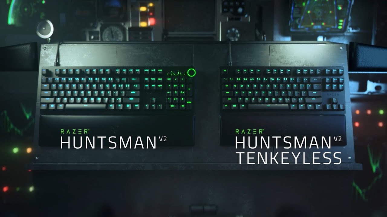  Razer Huntsman V2 Optical Gaming Keyboard: Fastest Clicky  Optical Switches w/Quick Keystrokes & 8000Hz Polling Rate - Doubleshot PBT  Keycaps - Dedicated Media Keys & Dial - Ergonomic Wrist Rest : Electronics