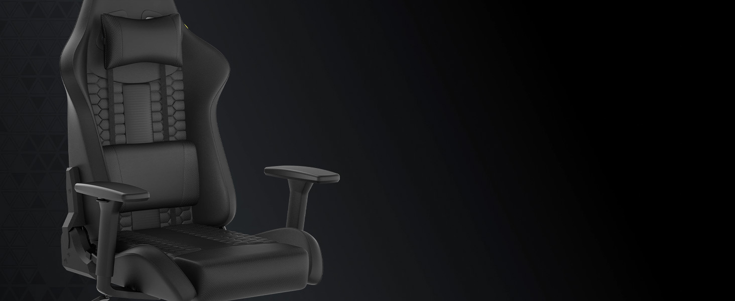 soft - steel - RELAXED chair tilt T-shaped - CORSAIR - fabric - TC100 black/gray nylon, armrests frame, Gaming - ergonomic -